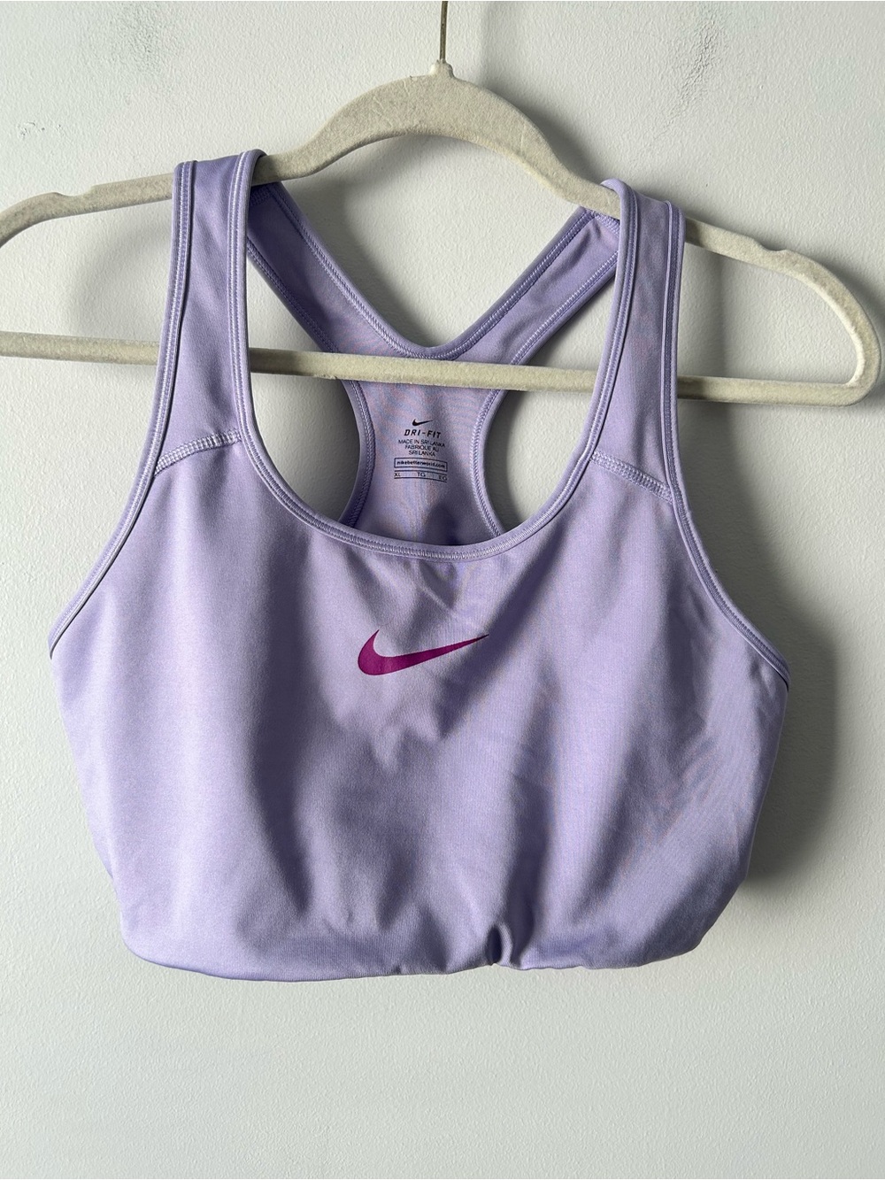 Nike Lilac and Magenta Racerback Dri-FIT Sports Bra